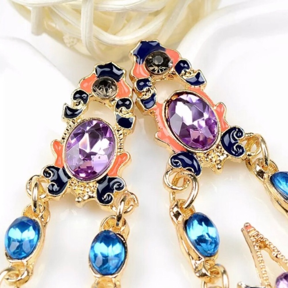 Out Of This World Sun & Moon Boho Earrings - Picture 4 of 10